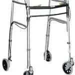 Deambulatore duralluminio 4 ruote da 5" (mm 127), con freno