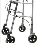 Deambulatore duralluminio 4 ruote da 7" (mm 178), con freno